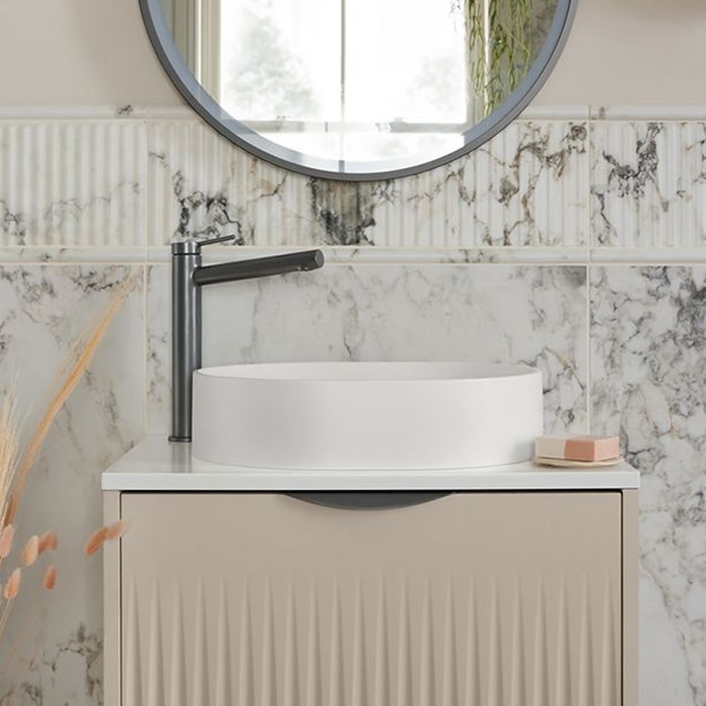 Vado Safari Lever Pewter Extended Mono Basin Mixer - Lifestyle